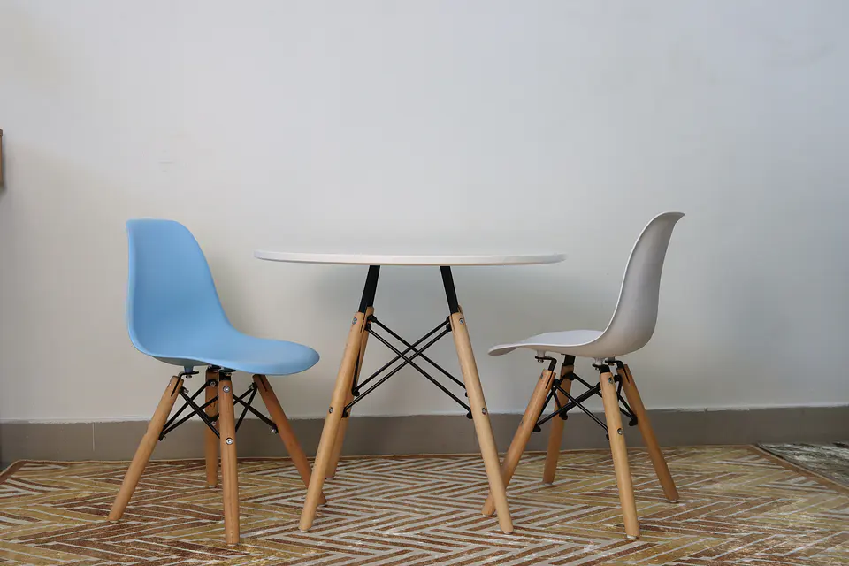 Mesa Redonda Infantil para Niños - Estilo Eames 60cm 7
