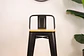 Taburete Tolix Negro Asiento de Madera 64cm - Miniatura 7