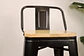 Pack 4 Taburetes Tolix Negro Asiento de Madera 64cm - Miniatura 6