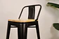 Pack 4 Taburetes Tolix Negro Asiento de Madera 64cm - Miniatura 7