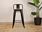 Pack 4 Taburetes Tolix Negro Asiento de Madera 64cm - Miniatura 8