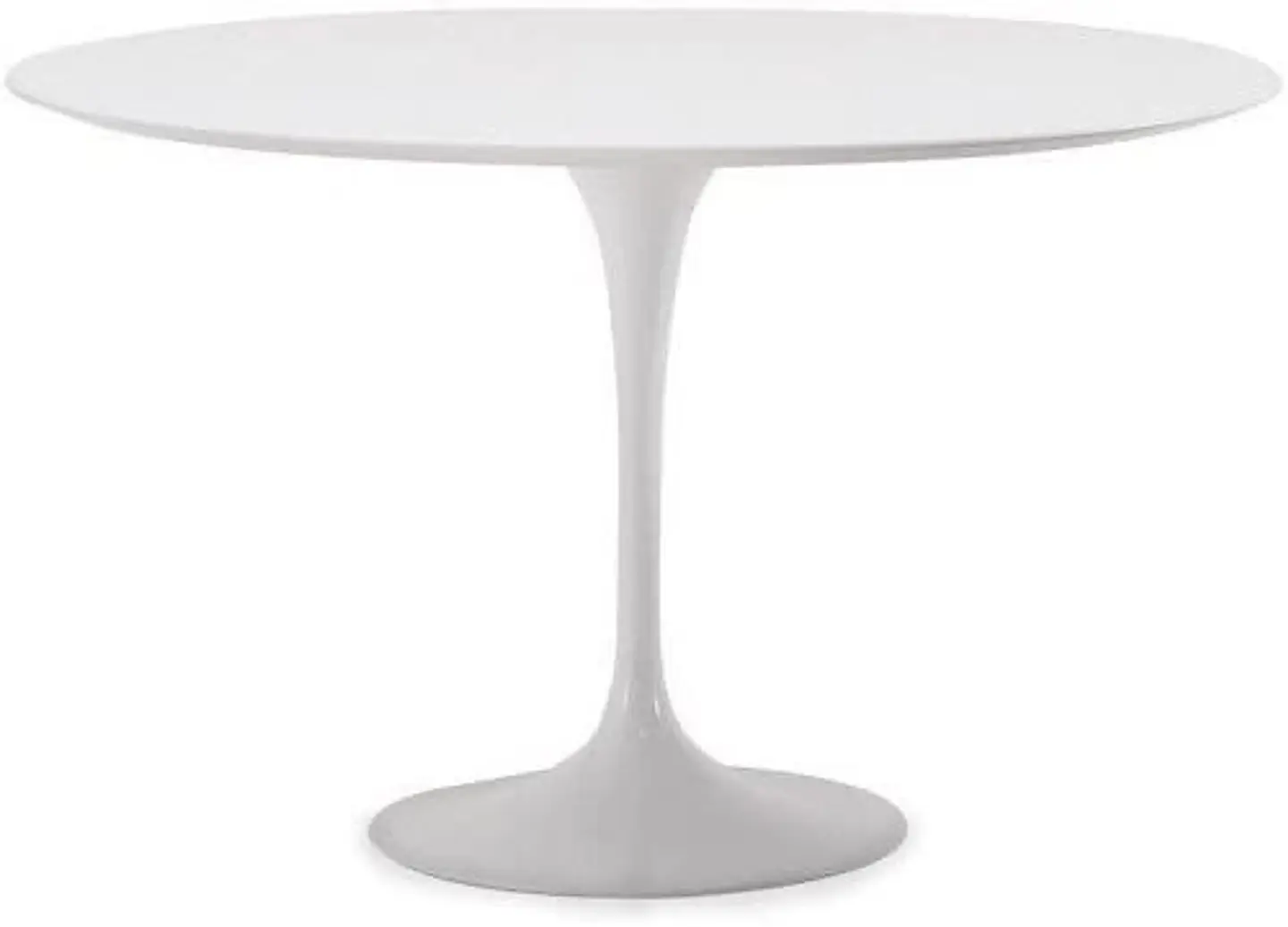 Set de Comedor Mesa Tulip Redonda 100cm Blanca + 4 Sillas Wishbone Natural  7