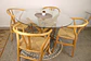 Set de Comedor Mesa Ohmioh Redonda 120cm Cubierta Vidrio + 4 Sillas Wishbone Natural  - Miniatura 4