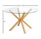 Set de Comedor Mesa Ohmioh Redonda 120cm Cubierta Vidrio + 4 Sillas Wishbone Natural  - Miniatura 20