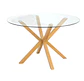 Set de Comedor Mesa Ohmioh Redonda 120cm Cubierta Vidrio + 4 Sillas Wishbone Natural  - Miniatura 22