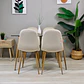 Set de Comedor Rectangular Vidrio 120x80cm + Sillas Eames Velvet - Miniatura 5