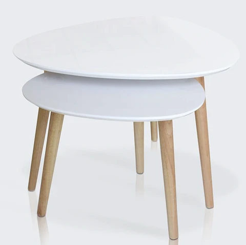 Mesa de Centro Doble Blanca 