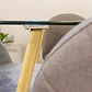Comedor Rectangular Vidrio 140x80cm + 6 Sillas Velvet Oak Gris  - Miniatura 6