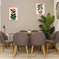 Comedor Rectangular XT Vidrio 140x80cm + 6 Sillas Lino Oak - Miniatura 2