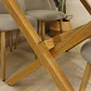 Comedor Rectangular XT Vidrio 140x80cm + 6 Sillas Lino Oak - Miniatura 7