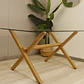 Comedor Rectangular XT Vidrio 140x90cm + 4 Sillas Berna Velvet Oak - Miniatura 5