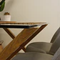 Comedor Rectangular XT Vidrio 140x90cm + 4 Sillas Berna Velvet Oak - Miniatura 6