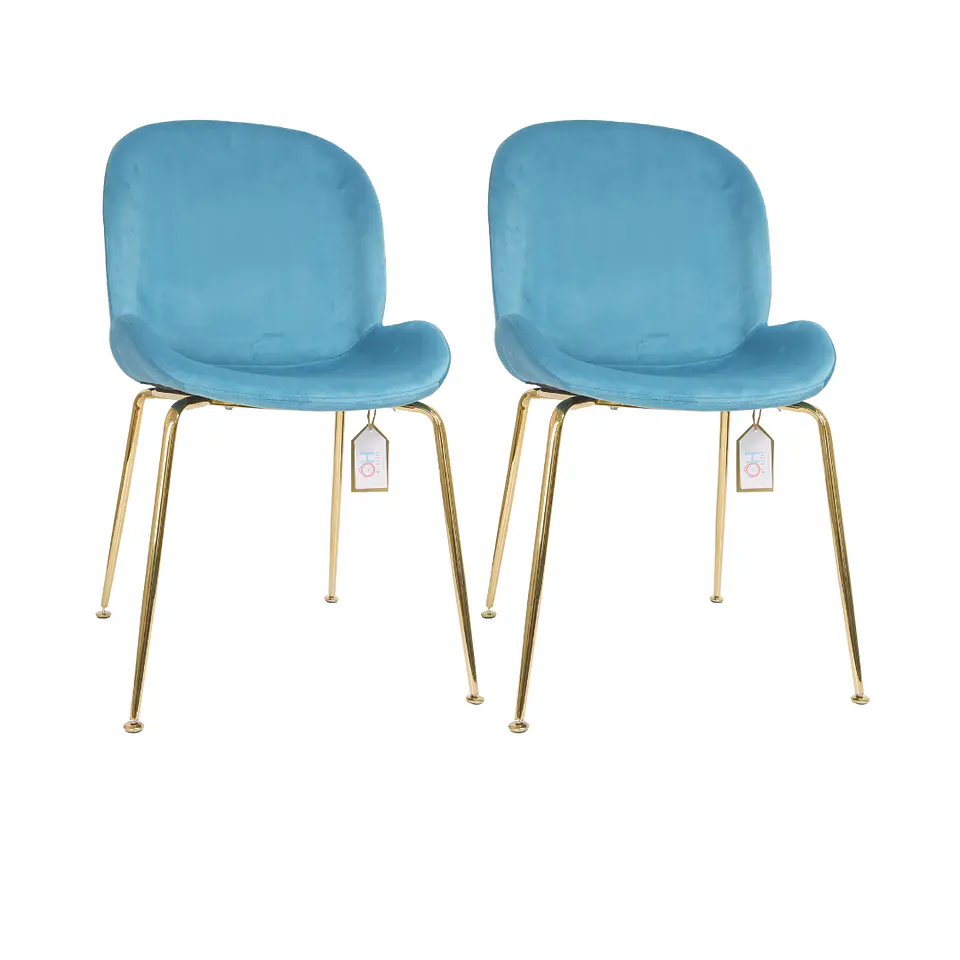 Pack de 2 Sillas Berta Velvet Base Dorada 4