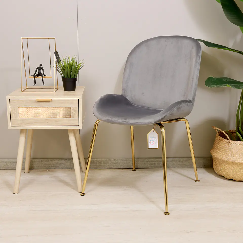 Pack de 2 Sillas Berta Velvet Base Dorada 3