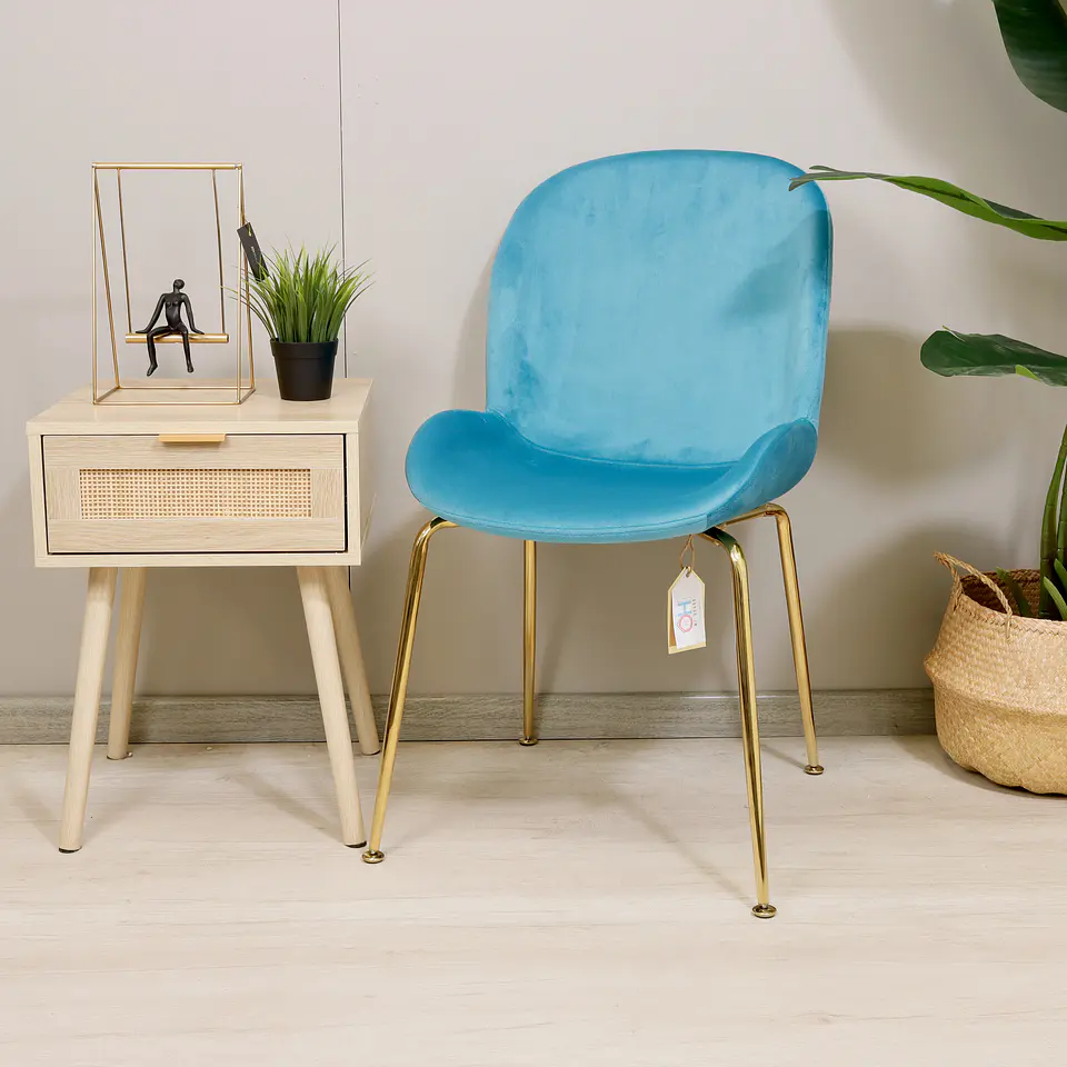 Pack de 2 Sillas Berta Velvet Base Dorada 6