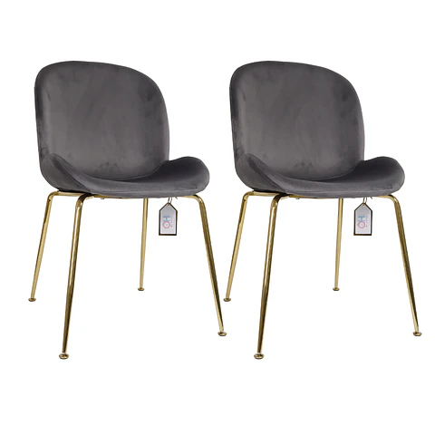 Pack de 2 Sillas Berta Velvet Base Dorada