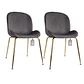 Pack de 2 Sillas Berta Velvet Base Dorada - Miniatura 1