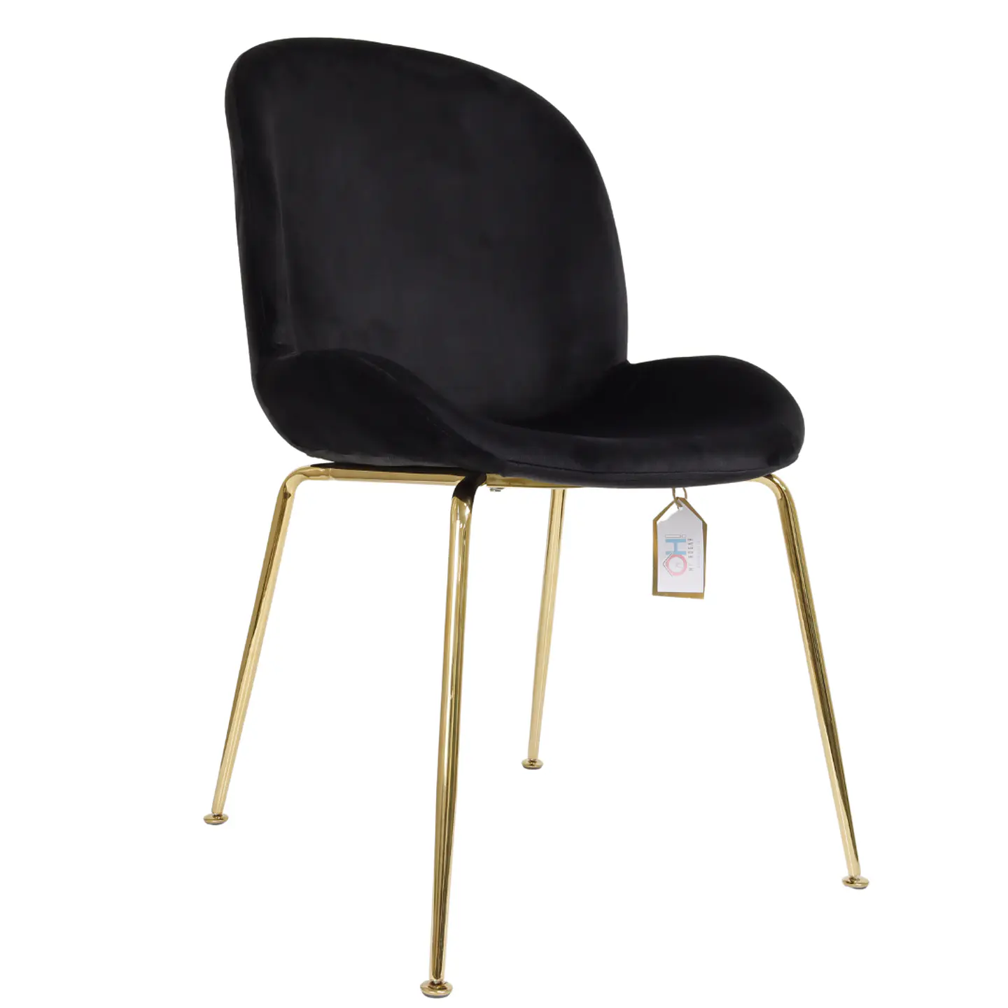 Silla Berta Velvet Base Dorada 11