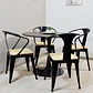 Comedor Redondo Tulip Negro 100cm + 4 Sillas Tolix Pierre - Miniatura 2