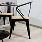 Comedor Redondo Tulip Negro 100cm + 4 Sillas Tolix Pierre - Miniatura 5