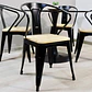 Comedor Redondo Tulip Negro 100cm + 4 Sillas Tolix Pierre - Miniatura 7