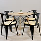Comedor Redondo Eames Wood 100cm + 4 Sillas Tolix Pierre - Miniatura 1