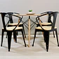 Comedor Redondo Eames Wood 100cm + 4 Sillas Tolix Pierre - Miniatura 3