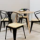 Comedor Redondo Eames Wood 100cm + 4 Sillas Tolix Pierre - Miniatura 5