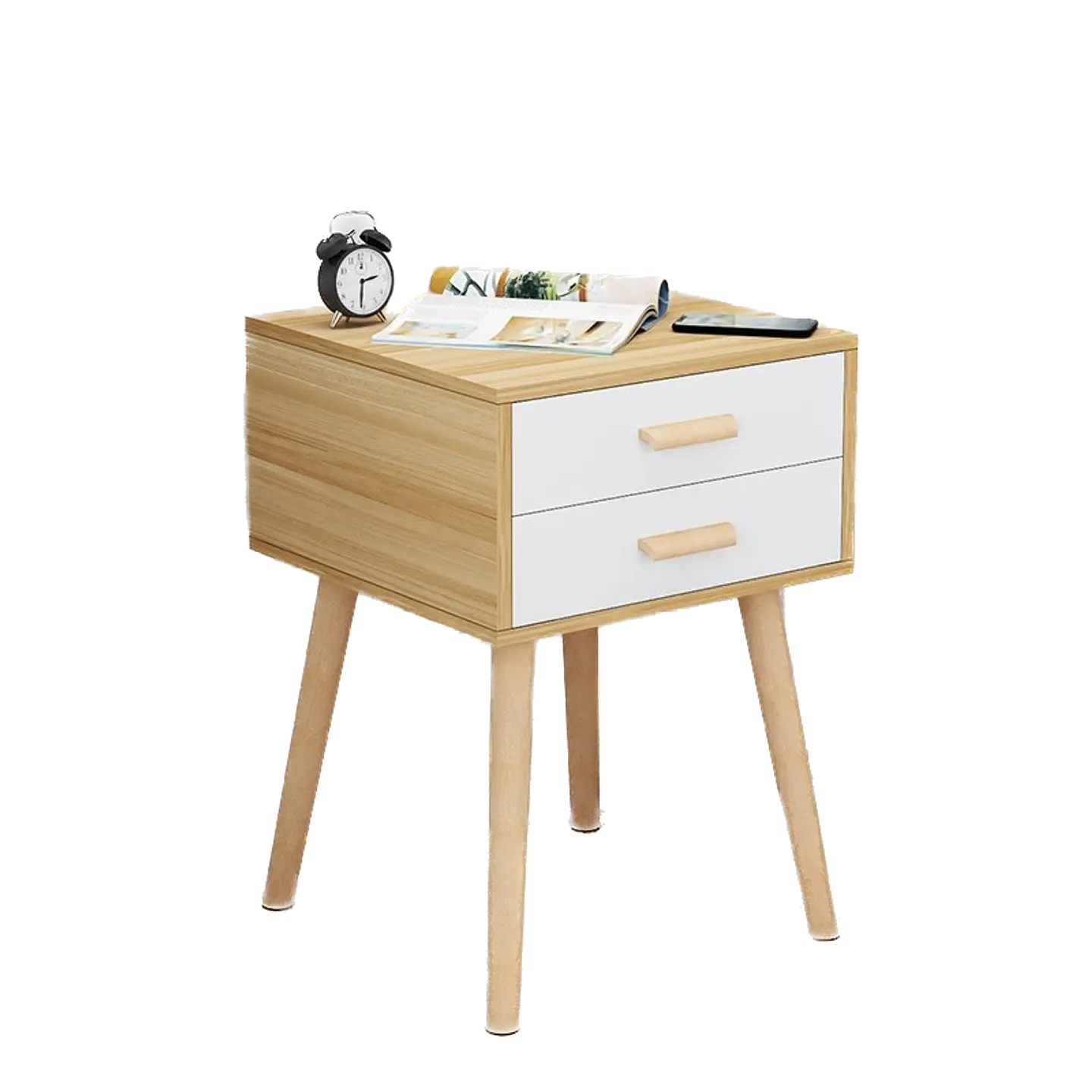 Velador Doble Eames Madera Clara 1