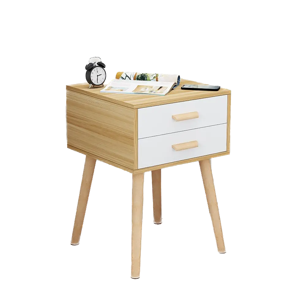 Velador Doble Eames Madera Clara 1