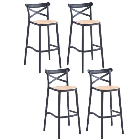 Pack 4 Taburetes Crossback Top 76cm 