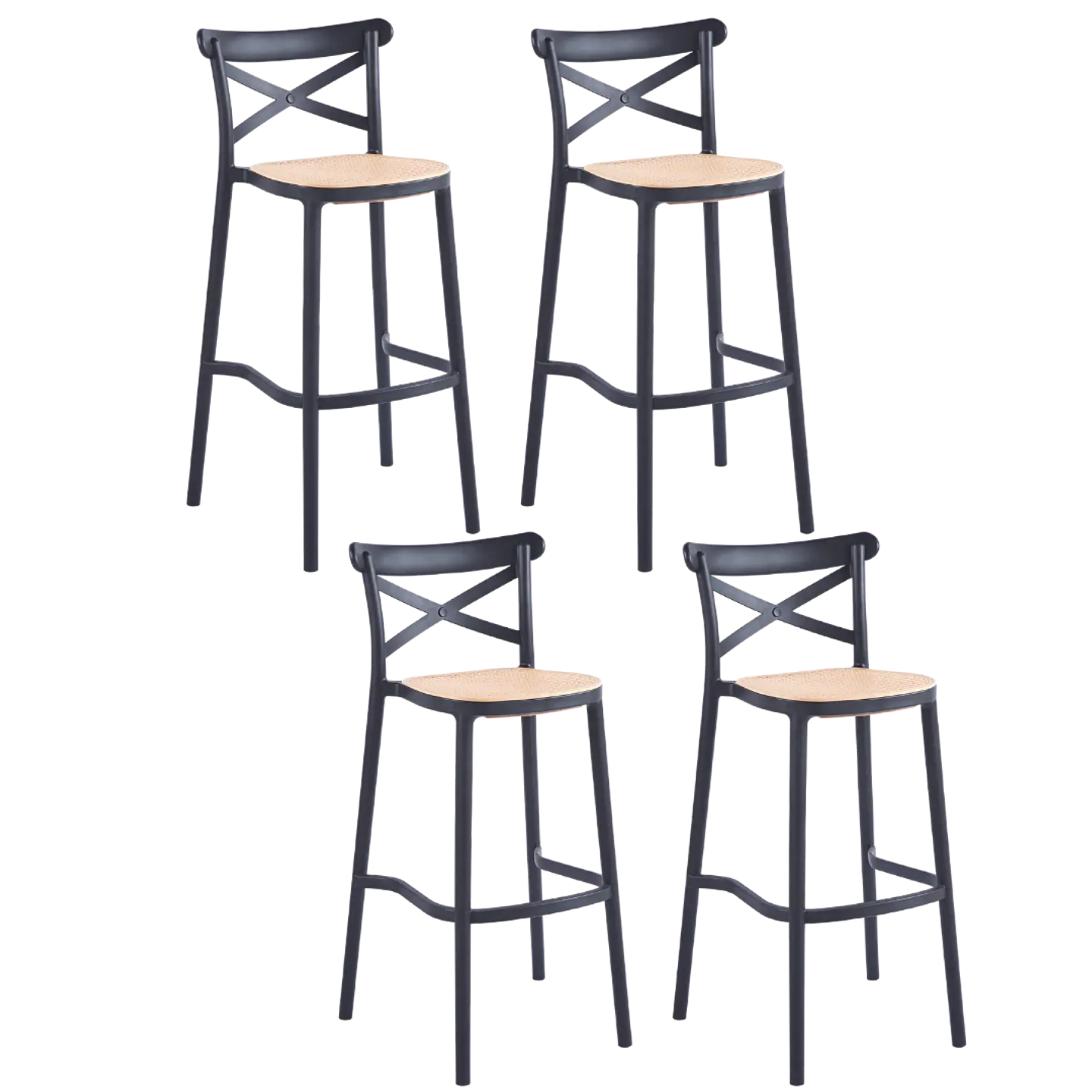Pack 4 Taburetes Crossback Top 76cm  1
