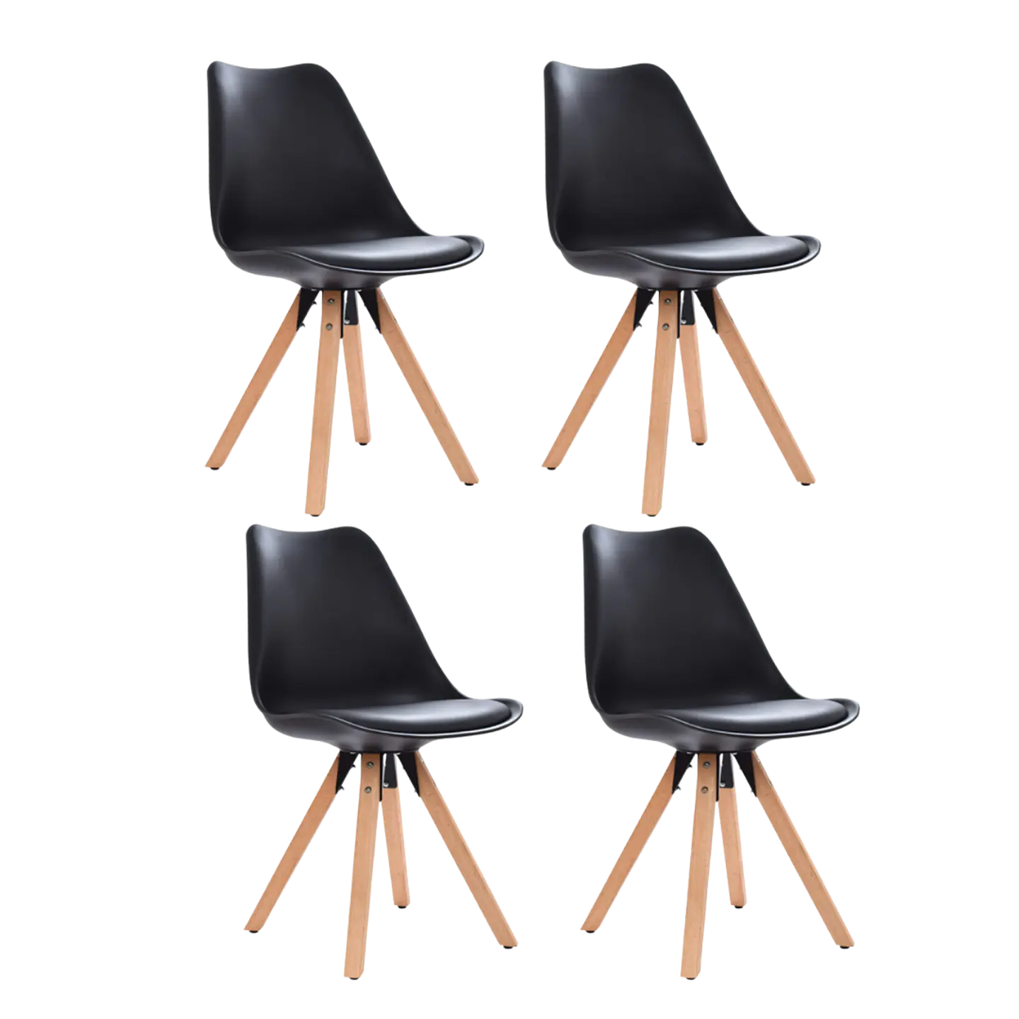 Pack 4 Sillas Eames Tulip Acolchadas  1