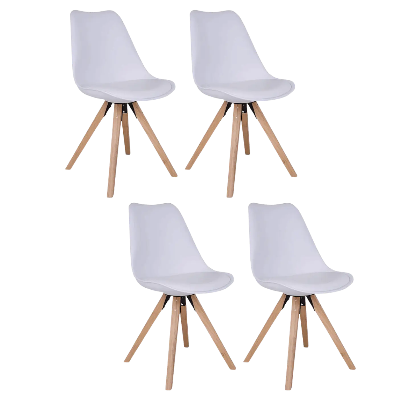 Pack 4 Sillas Eames Tulip Acolchadas  2