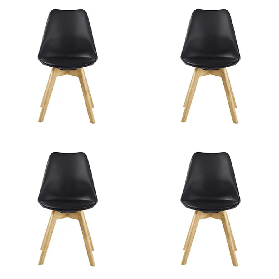 Pack de 4 Sillas Eames Oak Acolchadas  1