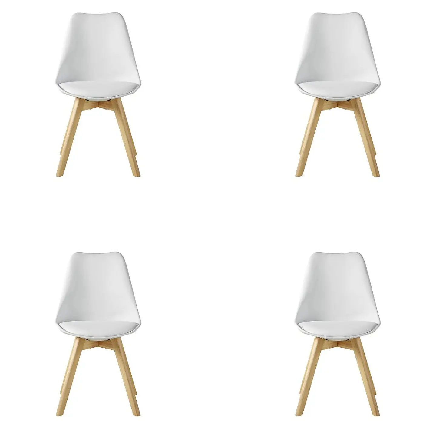Pack de 4 Sillas Eames Oak Acolchadas  3
