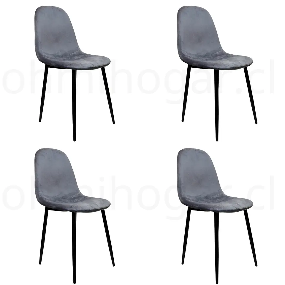 Pack 4 Sillas Eames Velvet PN 6