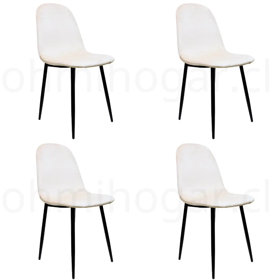 Pack 4 Sillas Eames Velvet PN 1