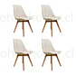 Pack 4 Sillas Tulip velvet acolchadas - Miniatura 1