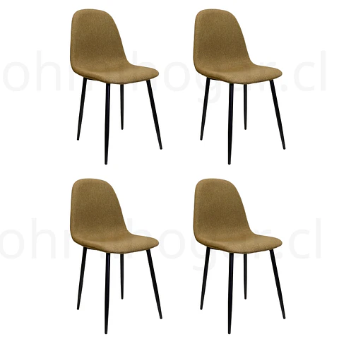 Pack 4 Sillas Eames Lino PN