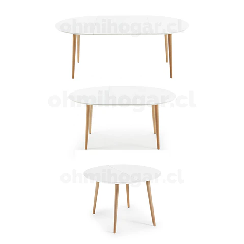 Mesa Extensible Blanco 100cm a 180cm