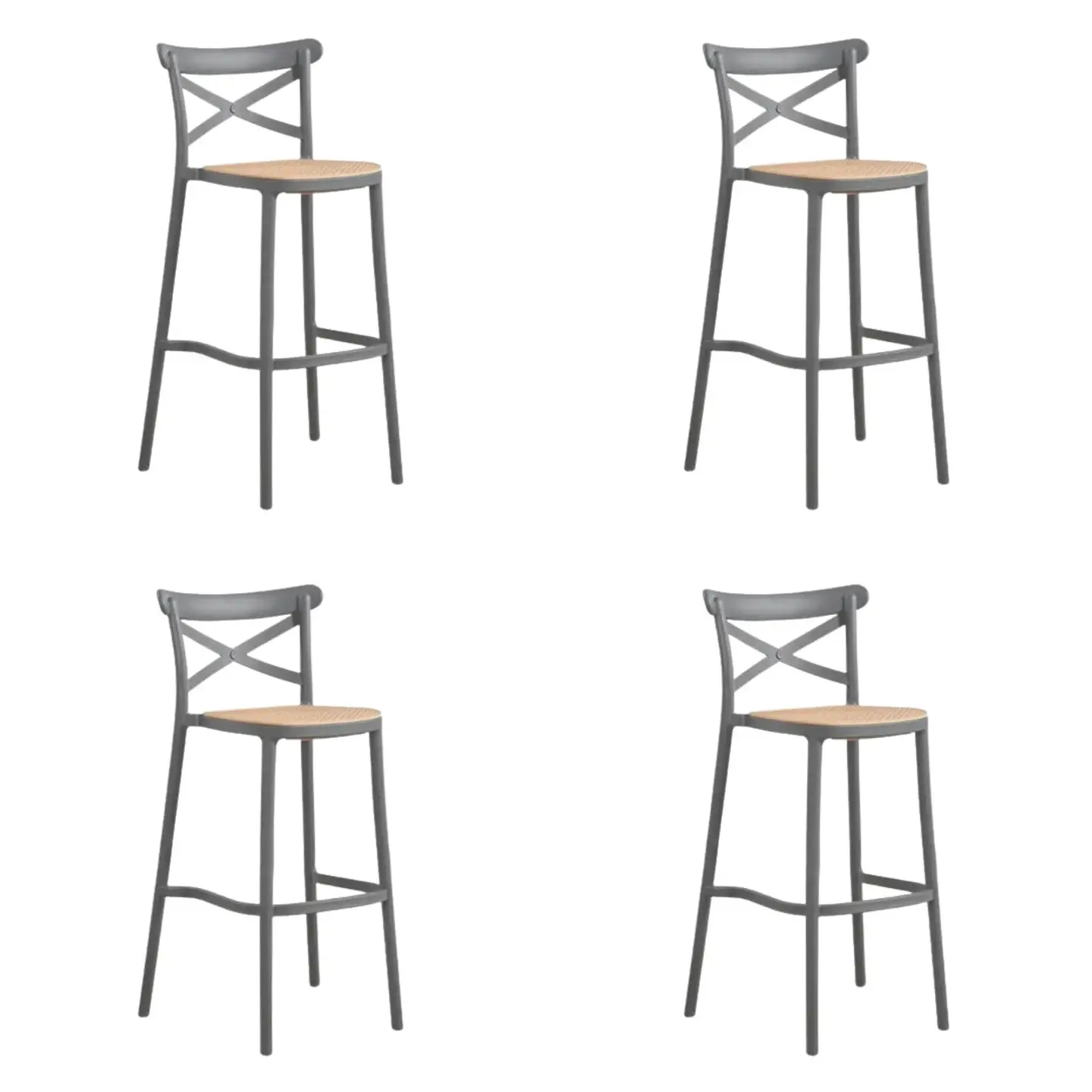 Pack 4 Taburetes Crossback Top 65cm  5