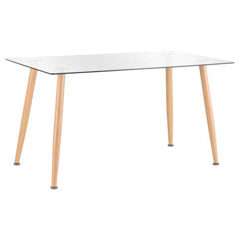 Mesa Eames Vidrio Rectangular 160x80cm