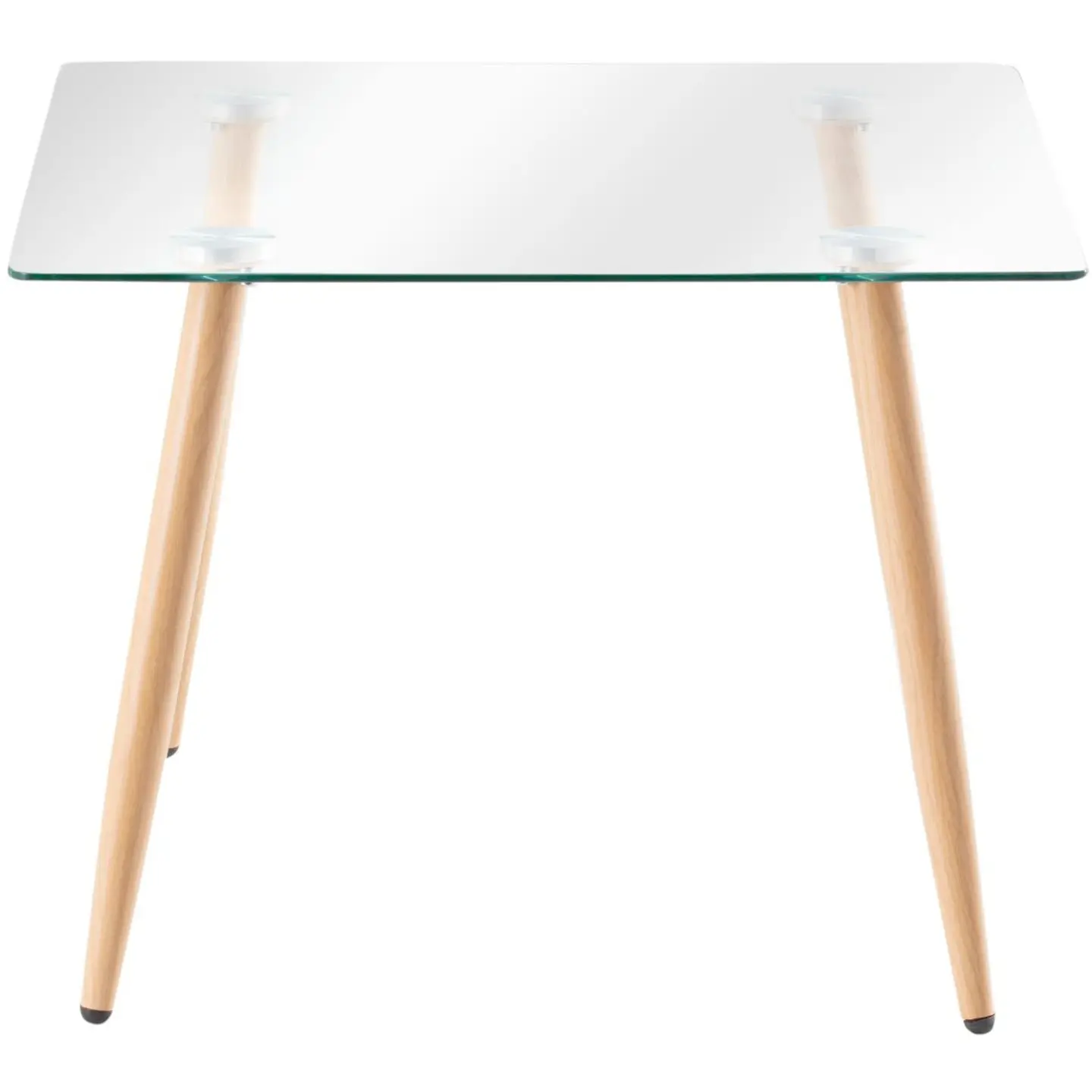 Mesa Eames Vidrio Cuadrada 80x80cm 2