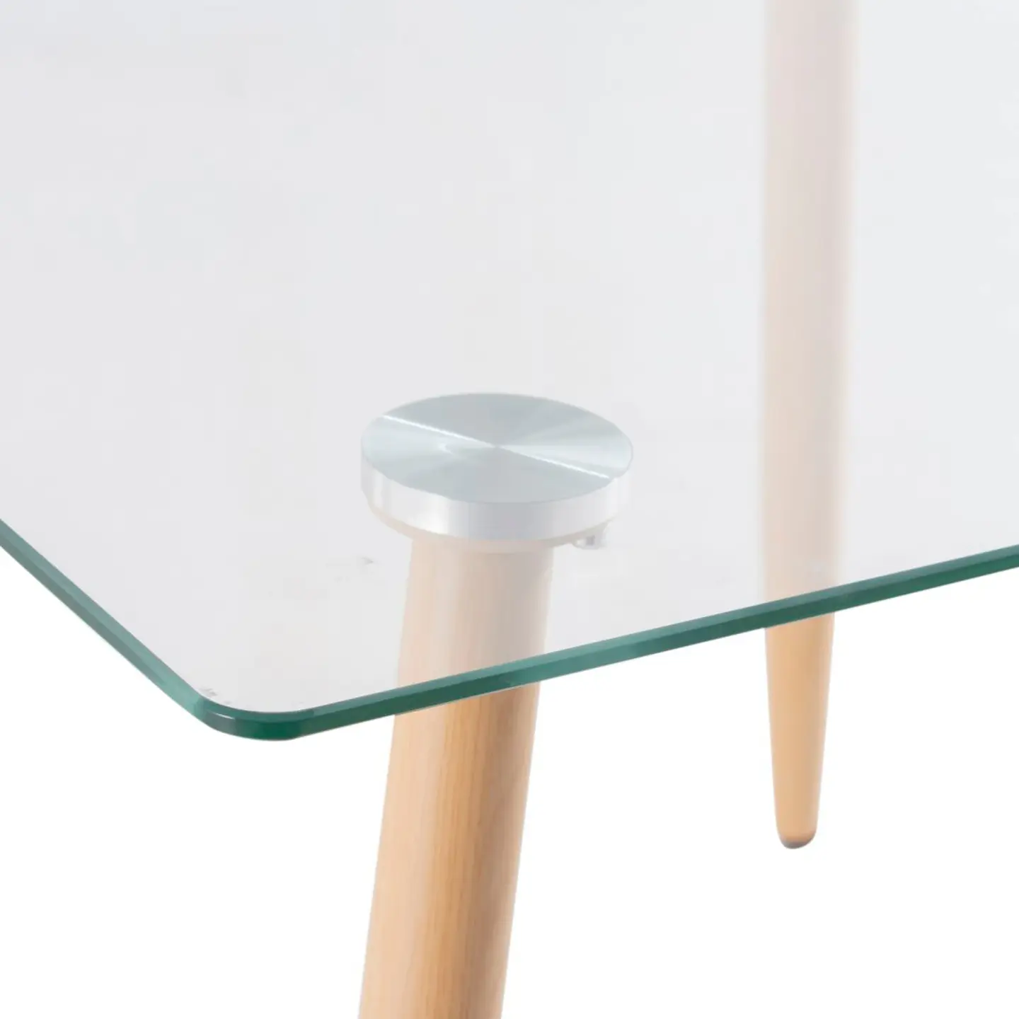 Mesa Eames Vidrio Cuadrada 80x80cm 4