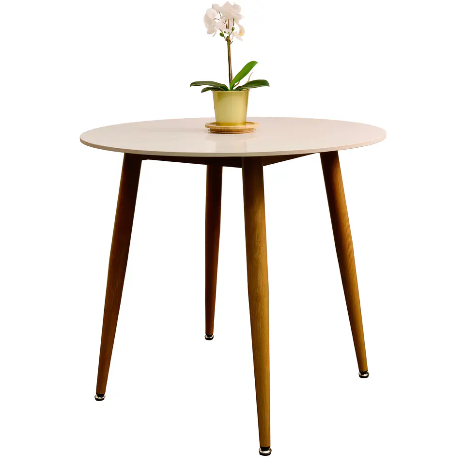 Mesa de Comedor Redonda de Cuarzo Calacatta Soft - (80cm, 100cm) 2