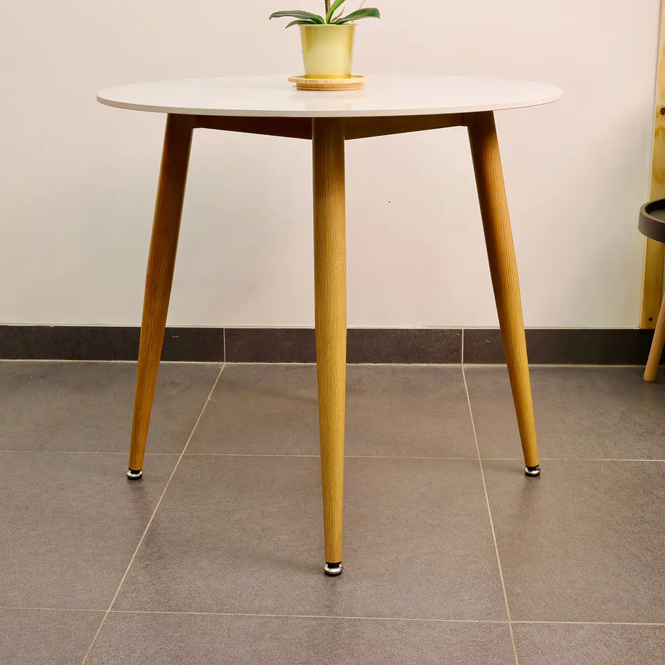 Mesa de Comedor Redonda de Cuarzo Calacatta Soft - (80cm, 100cm) 7