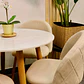 Set Comedor Redondo de Cuarzo + 4 Sillas Lino Oak - Miniatura 5