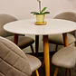 Set Comedor Redondo de Cuarzo + 4 Sillas Lino Oak - Miniatura 3