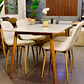 Set Comedor Rectangular de Cuarzo + 4 Sillas Eames Velvet - Miniatura 1